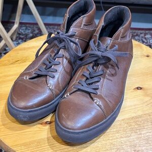 Seven 91 Brown Leather Men's Shoes 12